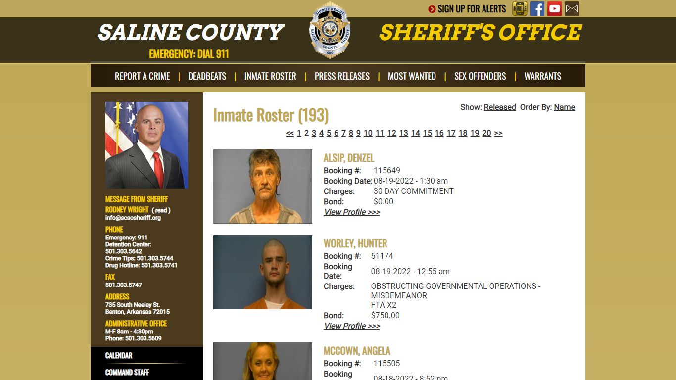 Inmate Roster - Saline County Sheriff's Office